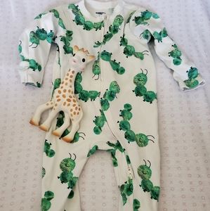 Old navy adorable 3-6 month caterpillar footie